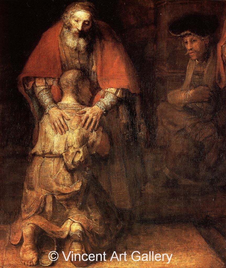 A740a, REMBRANDT, The Return of the Prodigal Son (detail)